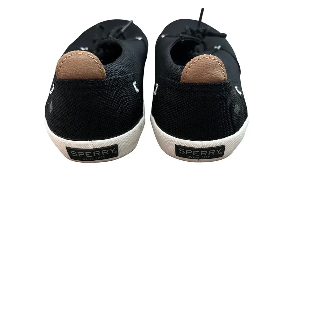 Sperry Bodie Mens Black Textile Memory Foam Boat Shoe Sneaker Size 9M STS22197